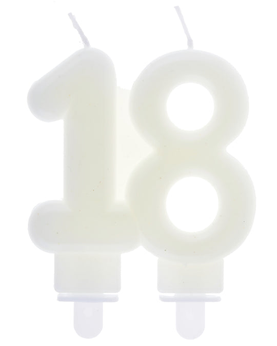 Élégante Bougie 18ème Anniversaire - Illuminez la Fête avec un Style Chic et Lumineux