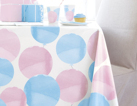Gender Reveal Tablecloth - Easy Setup, Affordable Coordinated Theme!