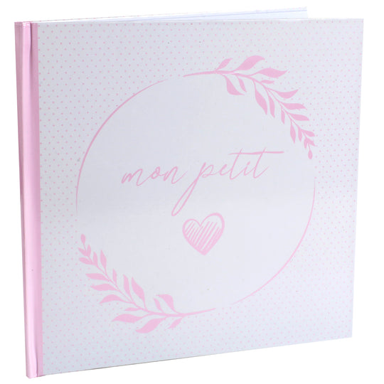 Elegant Pink Pearly Baptism Guestbook - Stylish & Trendsetting Party Essential