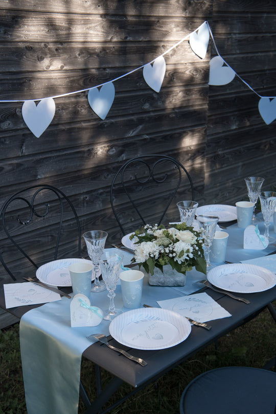 Elegant Sky Pearly Baptism Banner - Perfect Touch For Trend-Setting & Stylish Parties