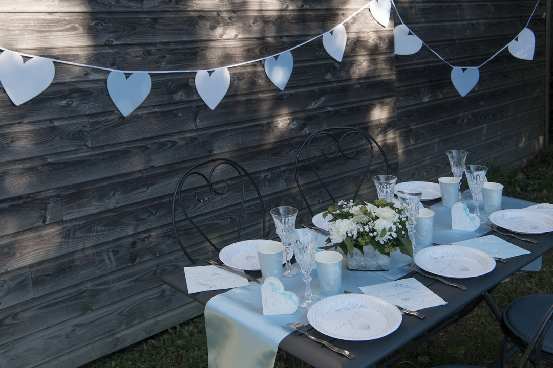 Elegant Sky Pearly Baptism Banner - Perfect Touch For Trend-Setting & Stylish Parties