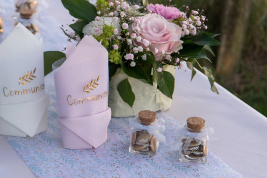 Elevate Your First Communion with Elegant Square Glass Jar for Trend-setting Party Presentation