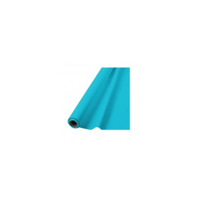 Caribbean Blue Solid Tablecloth Roll, Cut-to-Length for Parties
