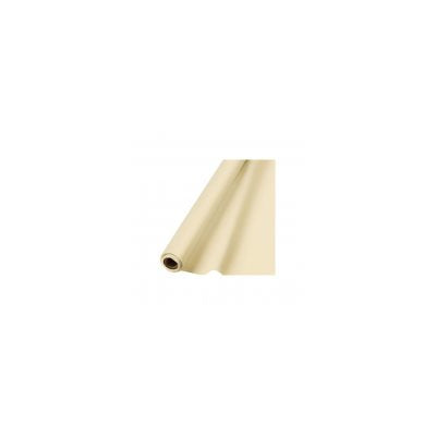 Vanilla Solid Tablecloth Roll, Cut-to-Length for Elegant Parties