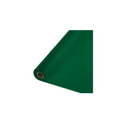 Forest Green Tablecloth Roll, Cut-to-Size for Elegant Party Tables