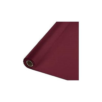Burgundy Tablecloth Roll, Cut-to-Size for Elegant Events & Parties