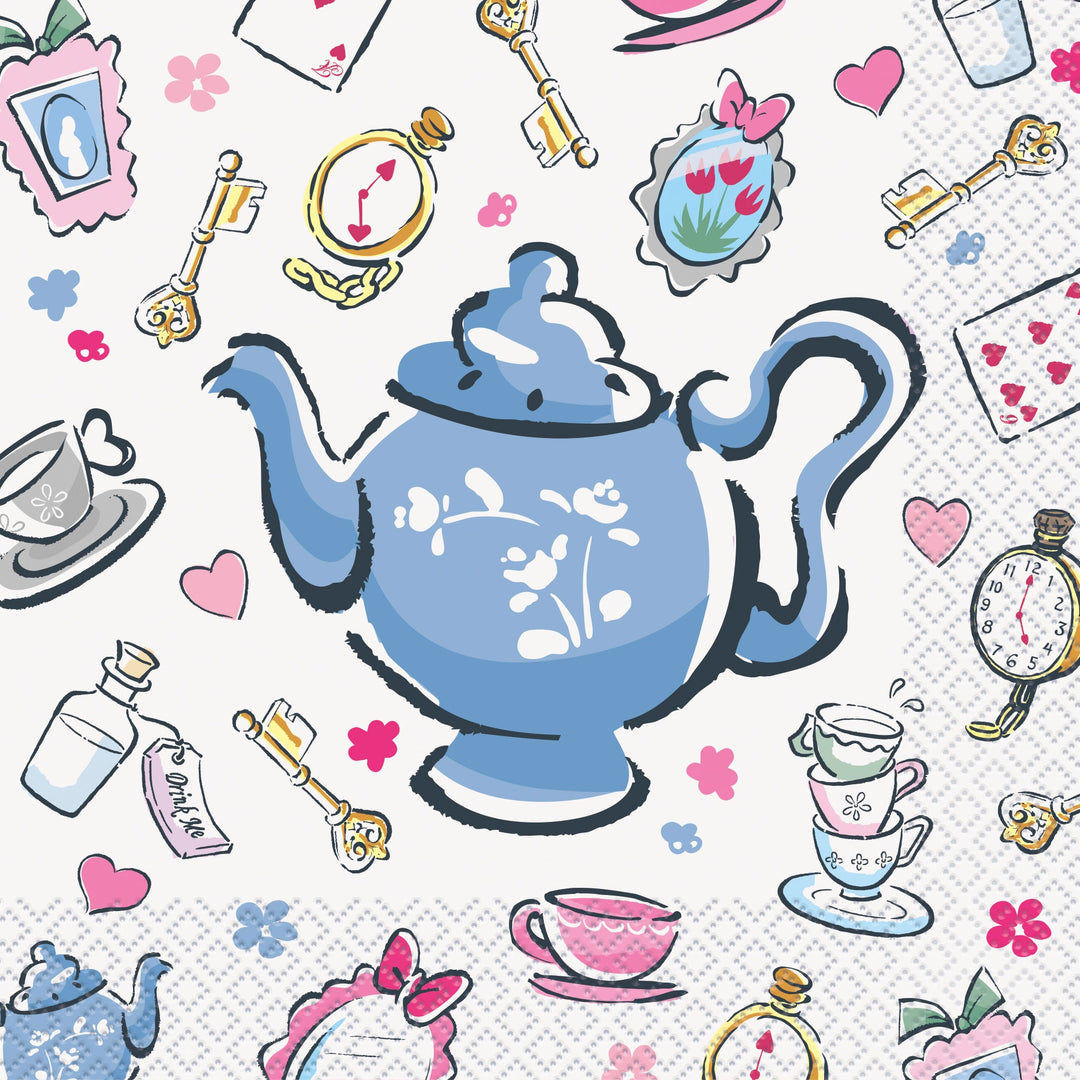 Alice in Wonderland Luncheon Napkins - Affordable Party Theme Delight