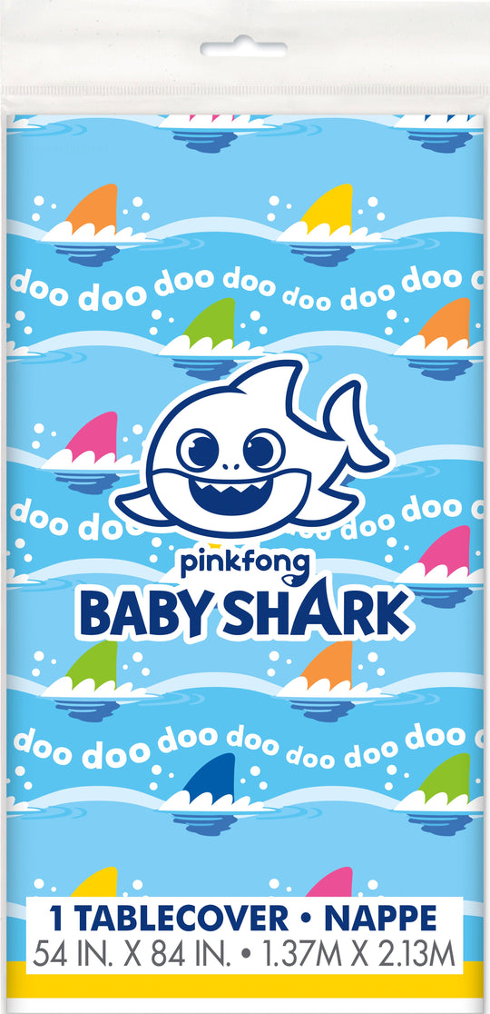 Underwater Adventure Baby Shark Tablecover – Dive into Party Fun!