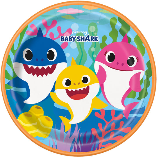 Dive into Fun with Baby Shark Round Dinner Plates: Make Mealtime a Fin-tastic Adventure!