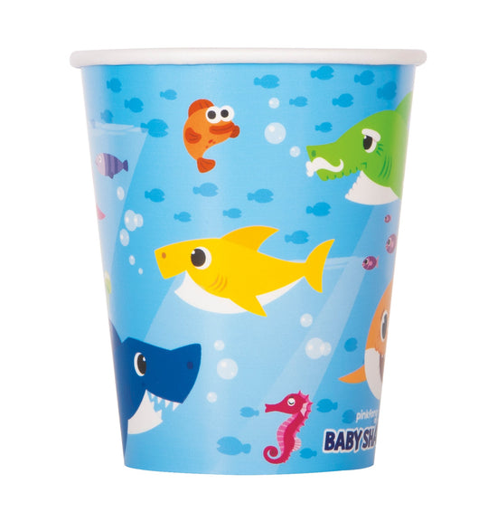 Verre en Carton Baby Shark (8) - Plongez dans l'amusement avec Baby Shark et ses amis !