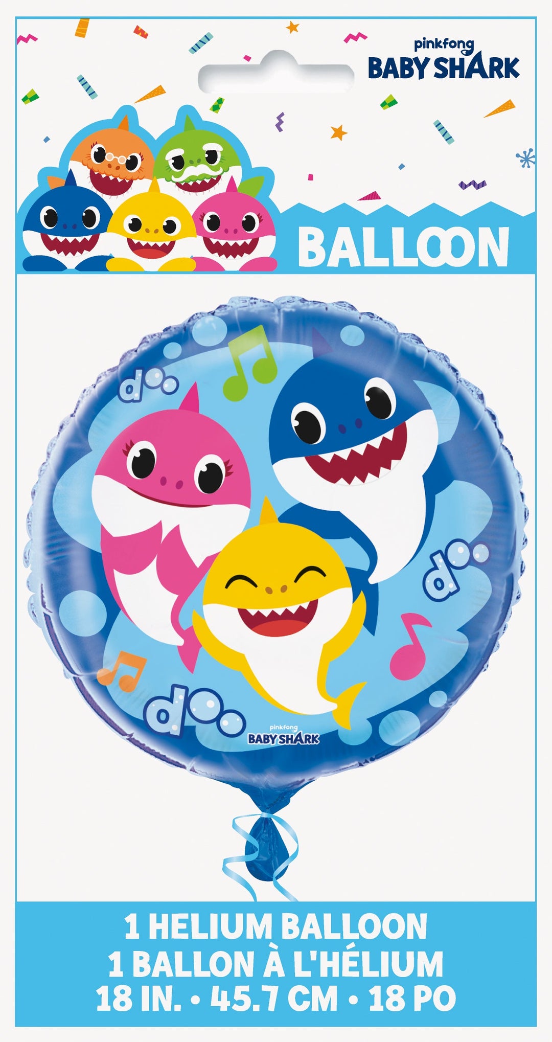 Ballon Mylar Baby Shark - Décor de fête parfait, Flotte longtemps et Auto-scellant!