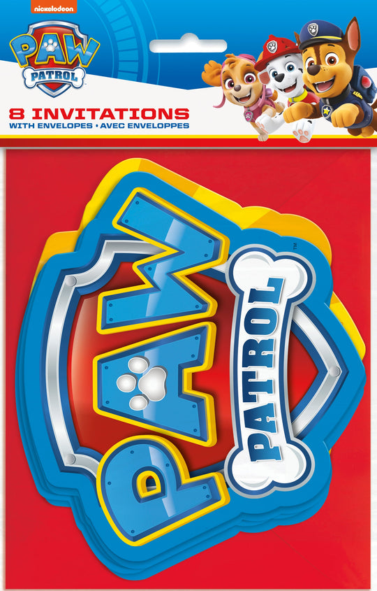 Paw Patrol Invitation Cards (8) - Perfect for Exciting Rescue-Themed Parties!