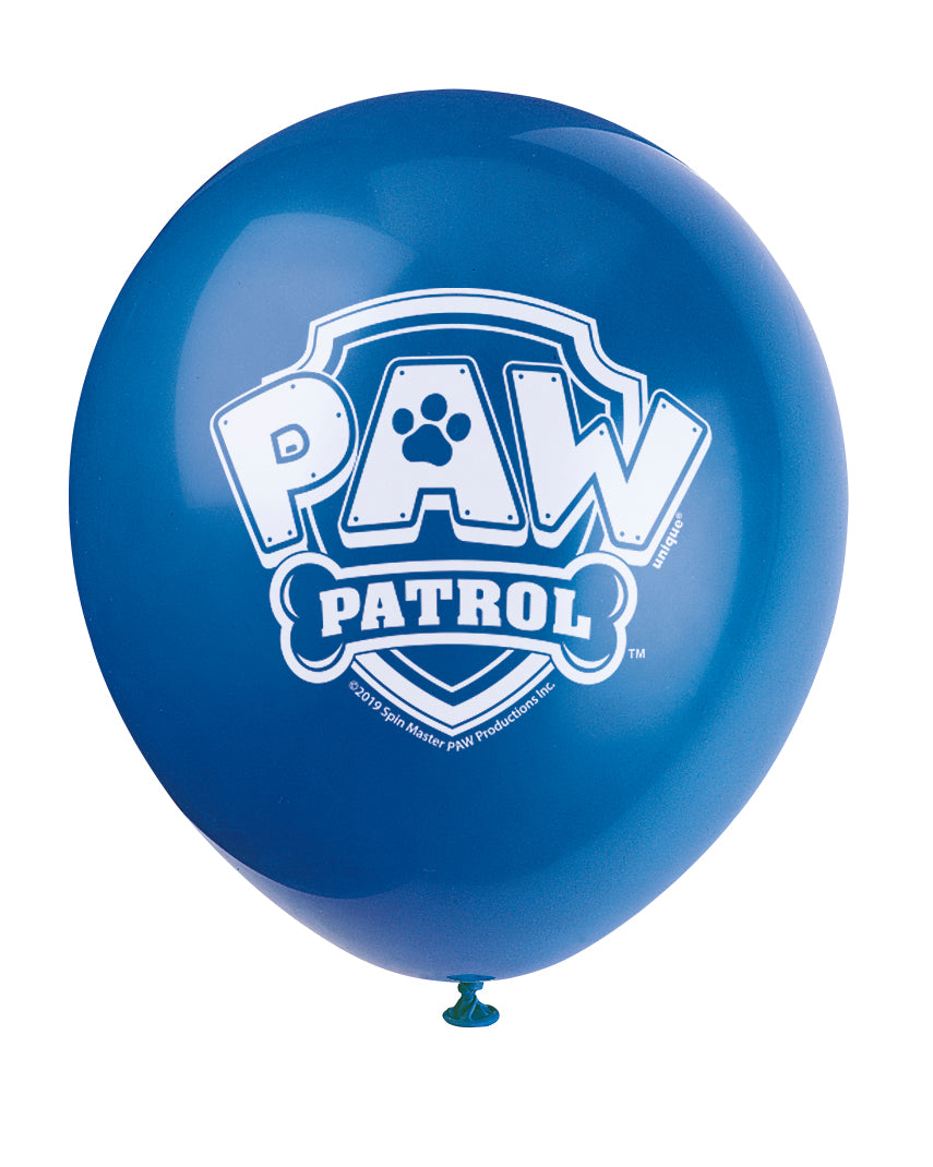 Paw Patrol Latex Balloons (8) - Adventure Awaits at Your Party!