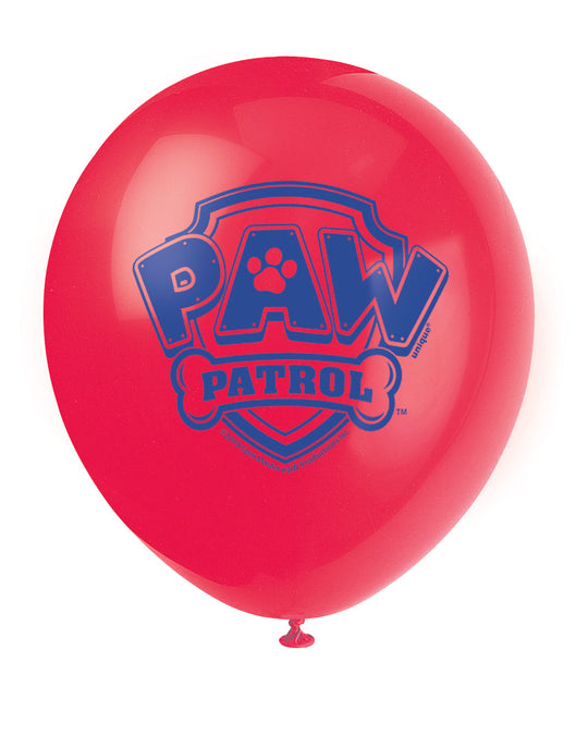 Paw Patrol Latex Balloons (8) - Adventure Awaits at Your Party!