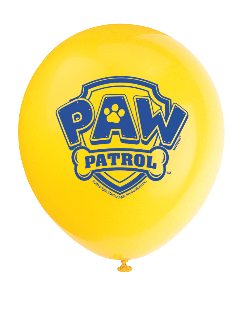 Paw Patrol Latex Balloons (8) - Adventure Awaits at Your Party!