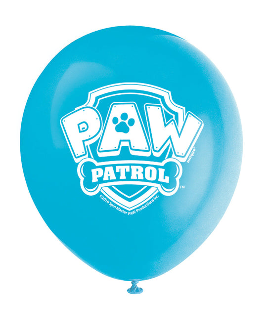 Paw Patrol Latex Balloons (8) - Adventure Awaits at Your Party!