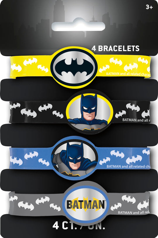 Batman Heroic Bracelets (4-pack) - Embrace the Dark Knight's Legacy!"