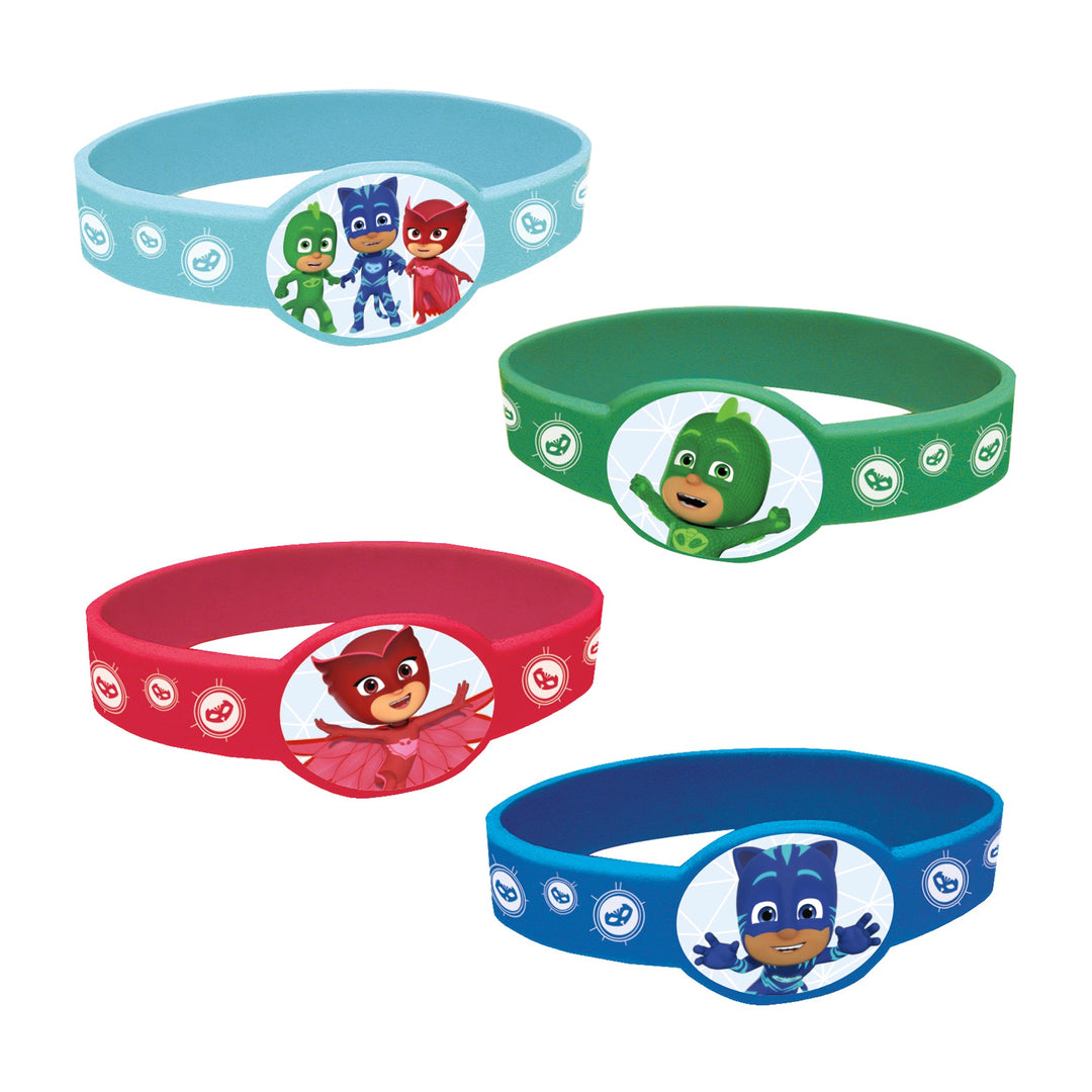 Bracelets PJ Masks pour la Fête (Lot de 4) - Le Cadeau Parfait!