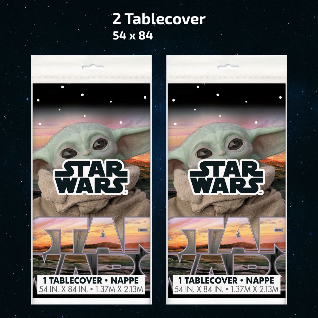 Mandalorian Party Bundle: Tablecloths & Stickers – Effortless Fun!