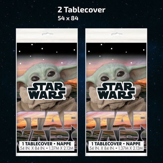 Mandalorian Party Bundle: Tablecloths & Stickers – Effortless Fun!