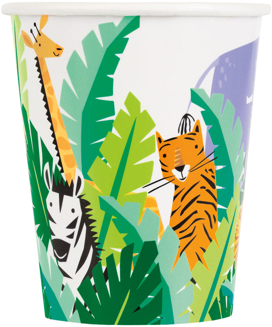 Affordable Safari-Themed Party Supplies - Easy Set-up Paper Cups Pack of 8