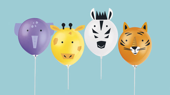 “Safari Balloon Decoration Kit - 4 Pack Party Supplies for Birthdays, Anniversaries & Baptisms - Easy Setup & Coordinated Themes at Affordable Prices, Perfect for Unisex Celebrations!”