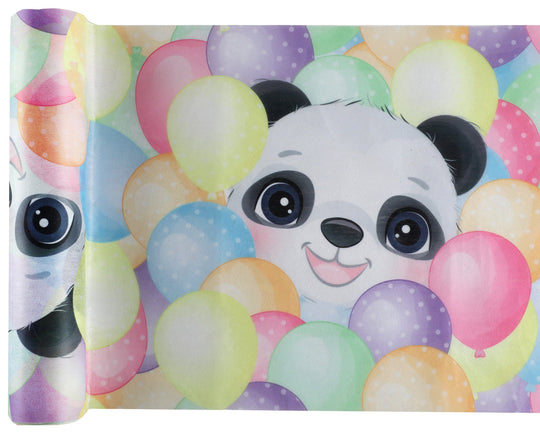 Panda Table Runner for Kids Birthday Party - Cute 5M Santex Roll