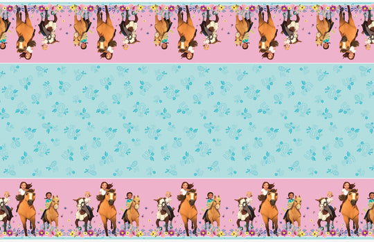 Wild Frontier Spirit Riding Free Tablecover – Gallop into Party Fun!"