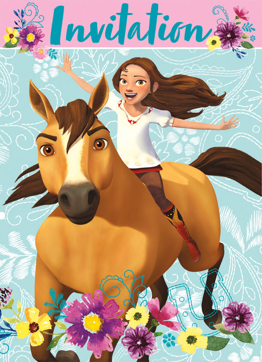 Spirit Riding Free Invitation Cards (8) - Perfect for Horse-Themed Adventure Parties!