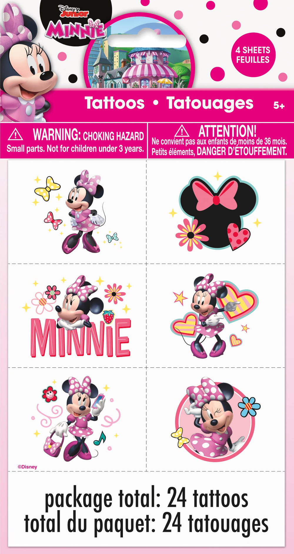 Minnie Mouse Party Supplies Bundle: Fun Tattoos & Stickers for Joyful Celebrations!