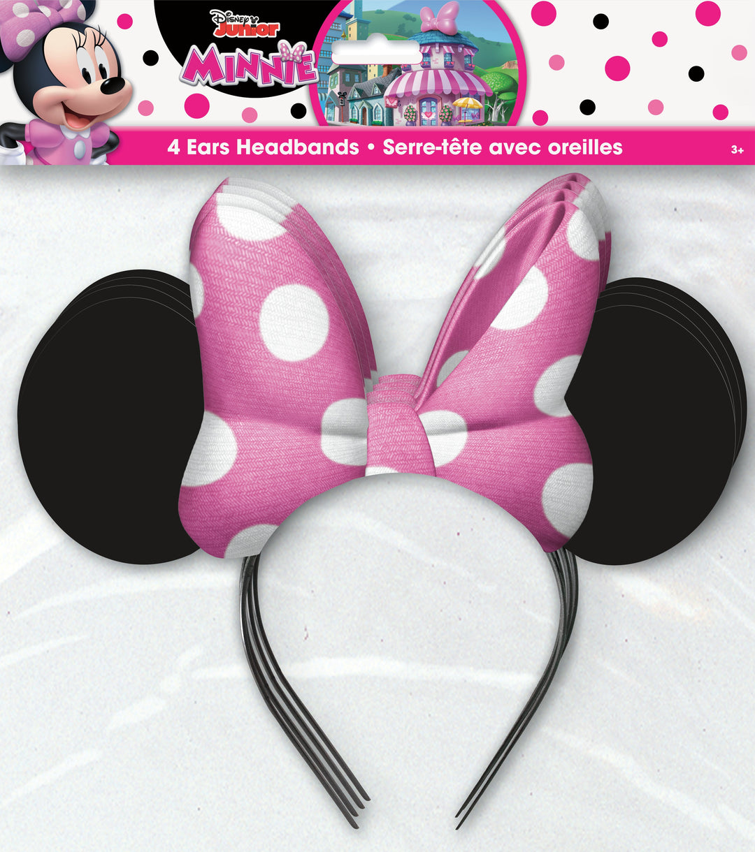 Minnie Mouse Paper Ears (Pack of 4) - Easy Set-Up, Party Perfection at Low Cost