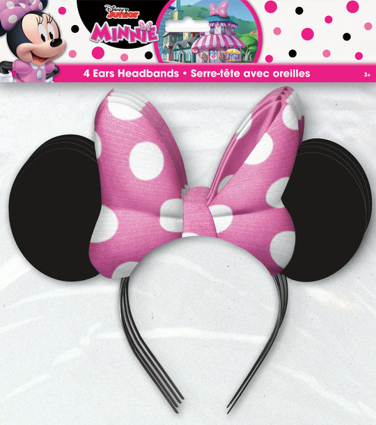 Minnie Mouse Paper Ears (Pack of 4) - Easy Set-Up, Party Perfection at Low Cost