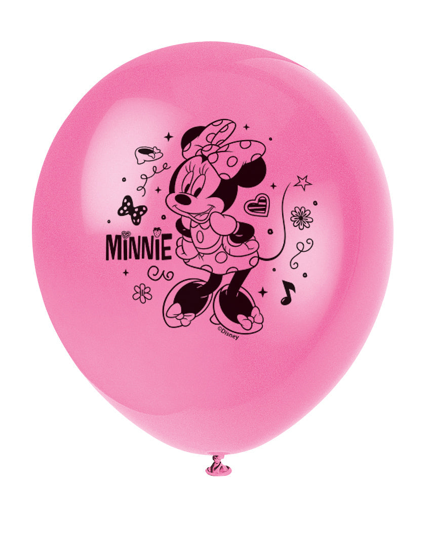 Minnie Mouse Latex Balloons (8) - Sweeten Your Party with Minnie Magic!