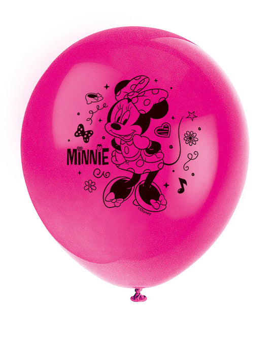 Minnie Mouse Latex Balloons (8) - Sweeten Your Party with Minnie Magic!