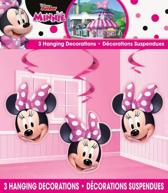 Décorations Suspendues Minnie Mouse (3) – Ajoutez une Touche Magique à Votre Fête!