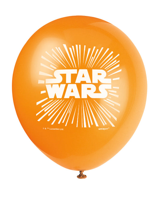 Classic Star Wars Galaxy Balloons: Unleash the Force at Your Party! (Pack of 8)