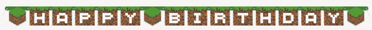 Unleash Your Creativity with the Minecraft Banner: Build Blocky Adventures at Your Party!