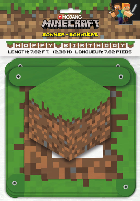 Unleash Your Creativity with the Minecraft Banner: Build Blocky Adventures at Your Party!