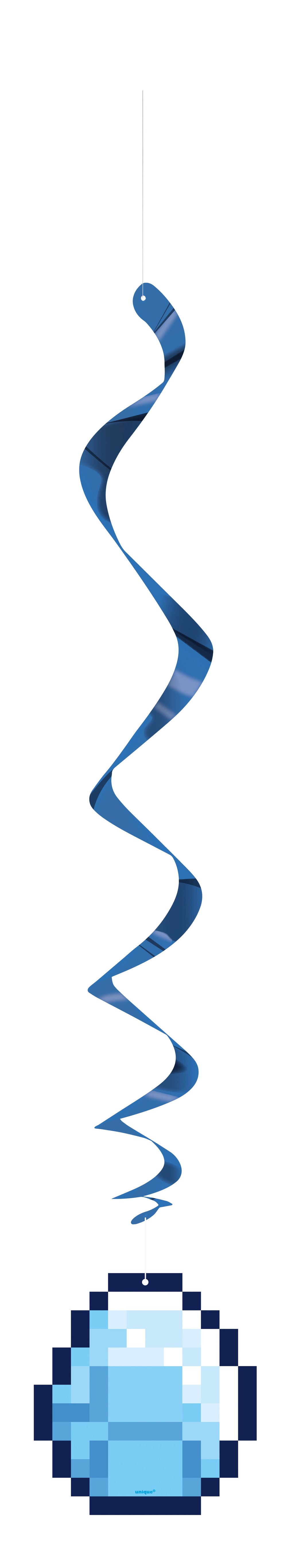 Exciting Minecraft-Themed Hanging Swirls – Pack of 3 – Perfect for Parties!