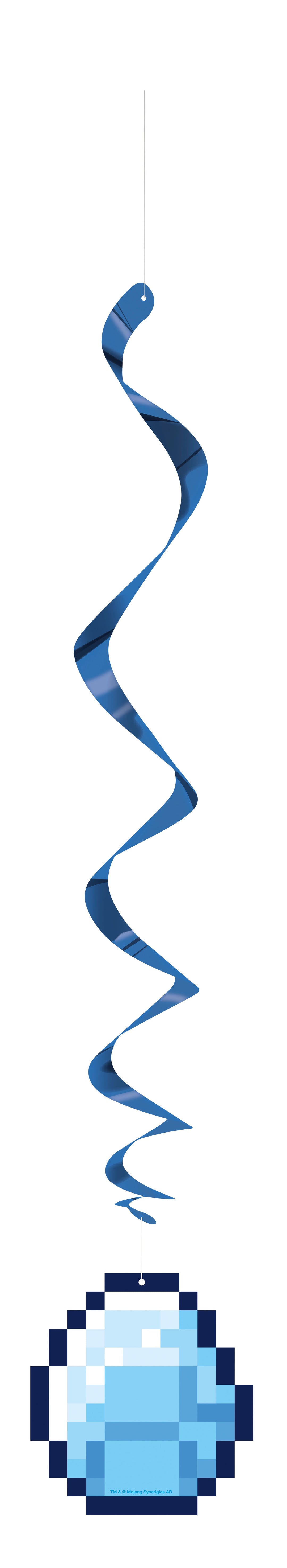 Exciting Minecraft-Themed Hanging Swirls – Pack of 3 – Perfect for Parties!