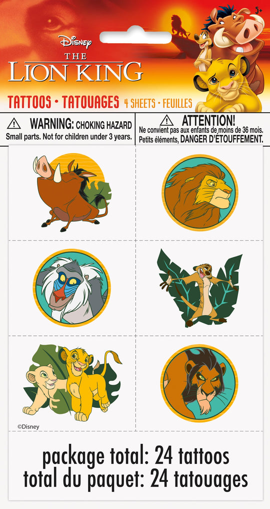 Roar into Fun: 24 Majestic Lion King Temporary Tattoos!