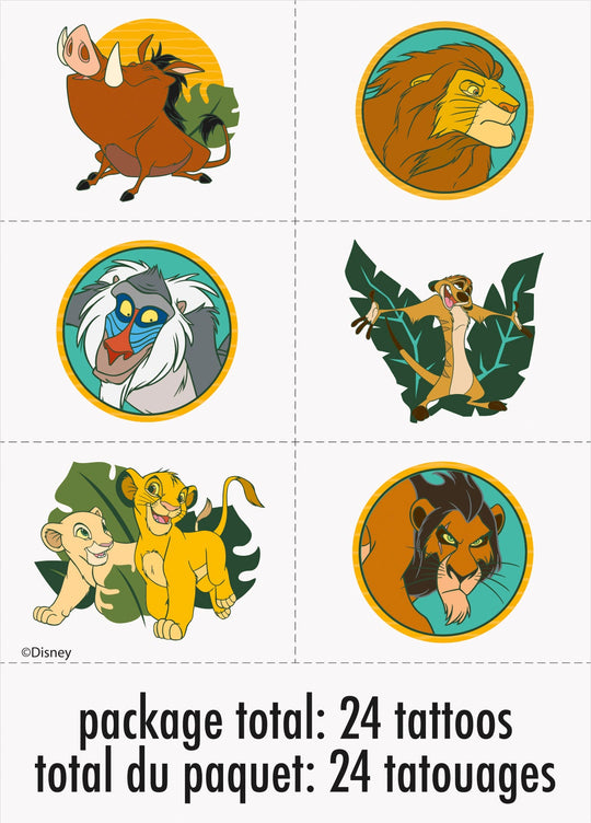 Roar into Fun: 24 Majestic Lion King Temporary Tattoos!