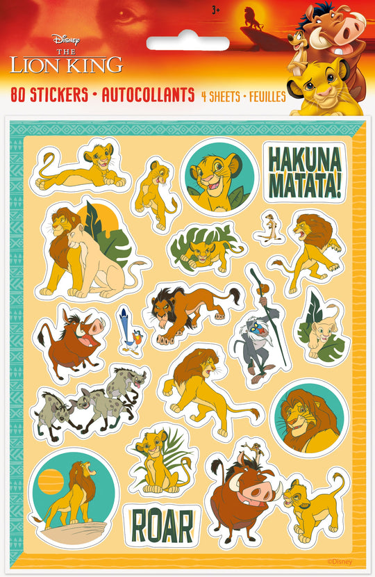 Pride Lands Parade: 80 Majestic Lion King Stickers for Wild Fun!