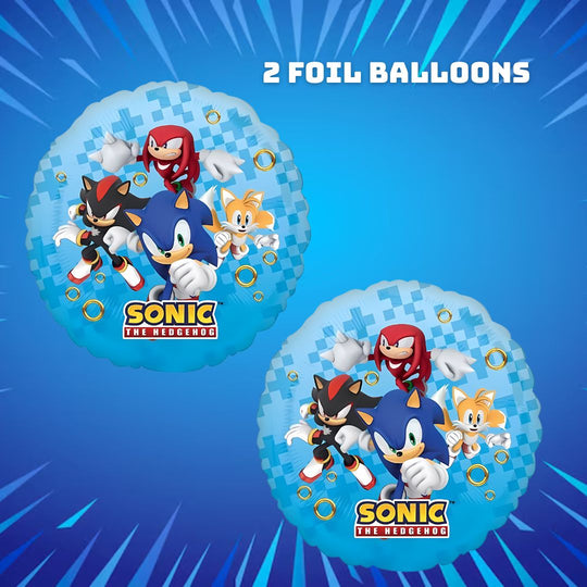 Sonic Party Bundle: 2 Foil Balloons - Unbeatable Fun Awaits!