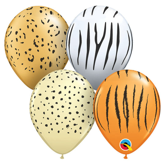 Ballons Latex Safari Éco-responsables - Vibrants, Durables Pack de 100 pour Anniversaires Joyeux