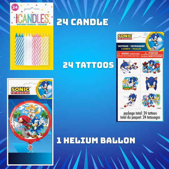 Sonic Party Supplies Bundle: Easy Planning for Unforgettable Fun!