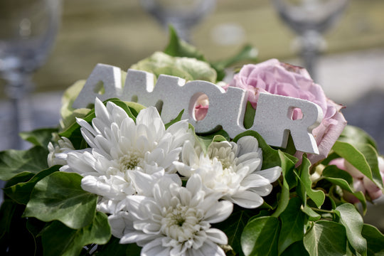 Chic White 'Love' Letter Decor - Perfect for Romantic Celebrations & Trendy Events