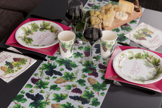 Elevate Party Decor - Vibrant Viticural Table Runner for Trend-Setting Elegance