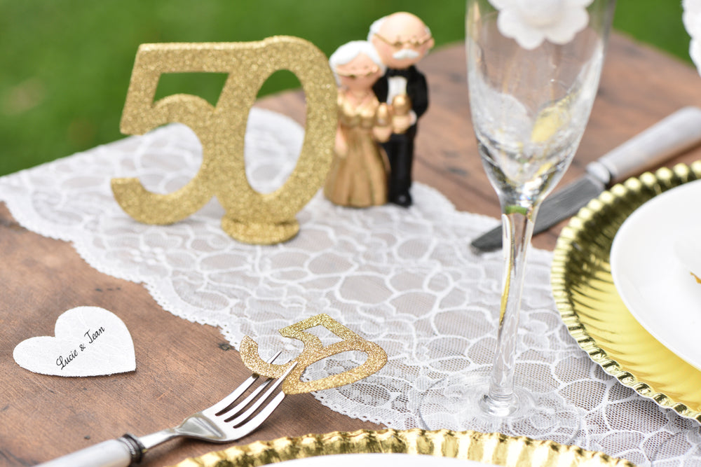 Exquisite 50th Birthday Decorative Gold Sprinkles - Party Supplies for Unforgettable Celebrations
