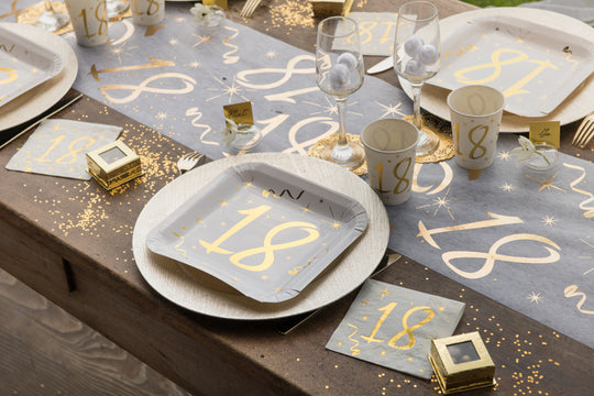 80th Birthday Gold Party Supplies Bundle - Effortless Celebration!